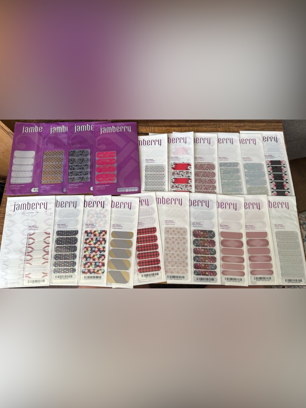 Jamberry Nail Wraps Pack — Pink, Red, Gold, Purple & Multicolor Designs